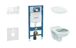 Duravit winkel 33 Geberit Duofix - Set Voorwandinstallatie, Closet Alpha Met WC-zitting, Bedieningspaneel Sigma30, Wit/chroom 111.300.00.5 NR5
