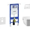 Geberit Duofix - Inbouwreservoir Voor Hangend Toilet Met SIGMA30 Bedieningsknop, Wit/glanzend Chroom + Tece One - Hangend Douche-wc En Wc-bril, Rimless, SoftClose 111.355.00.5 NT5 -Duravit winkel 08f2e535f9c30c62ab182785