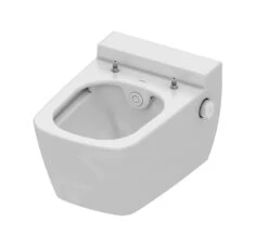 Geberit Duofix - Inbouwreservoir Voor Hangend Toilet Met SIGMA01 Bedieningsknop, Mat Chroom + Tece One - Hangend Douche-wc En Wc-bril, Rimless, SoftClose 111.355.00.5 NT3 -Duravit winkel 129742b428b7b2aa7b696590 10