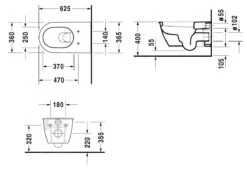 Duravit Darling New - Wandtoilet, Met HygieneGlaze, Alpine Wit 2544092000 -Duravit winkel 130a76f33b6144876e2f445a