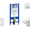 Geberit Duofix - Toiletset Met Sigma50 Bedieningsplaat, Alpine Wit + Duravit D-Code Hangend Toilet En Wc Bril, Rimless, SoftClose 111.300.00.5 NH8 -Duravit winkel 158e3f1d6d7e98b301821a26