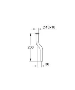 Grohe Reserveonderdelen - Urinoirspoelpijp, Chroom 37038000 -Duravit winkel 229967fdcc09c94571059362
