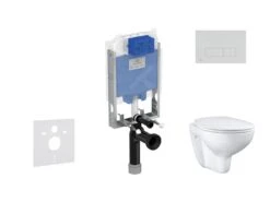 Ideal Standard ProSys - Toiletset- Inbouwreservoir, Closet, WC-zitting Bau Ceramic, Oleas M2 Bedieningsplaat, Rimless, Softclose, Wit ProSys80M SP133