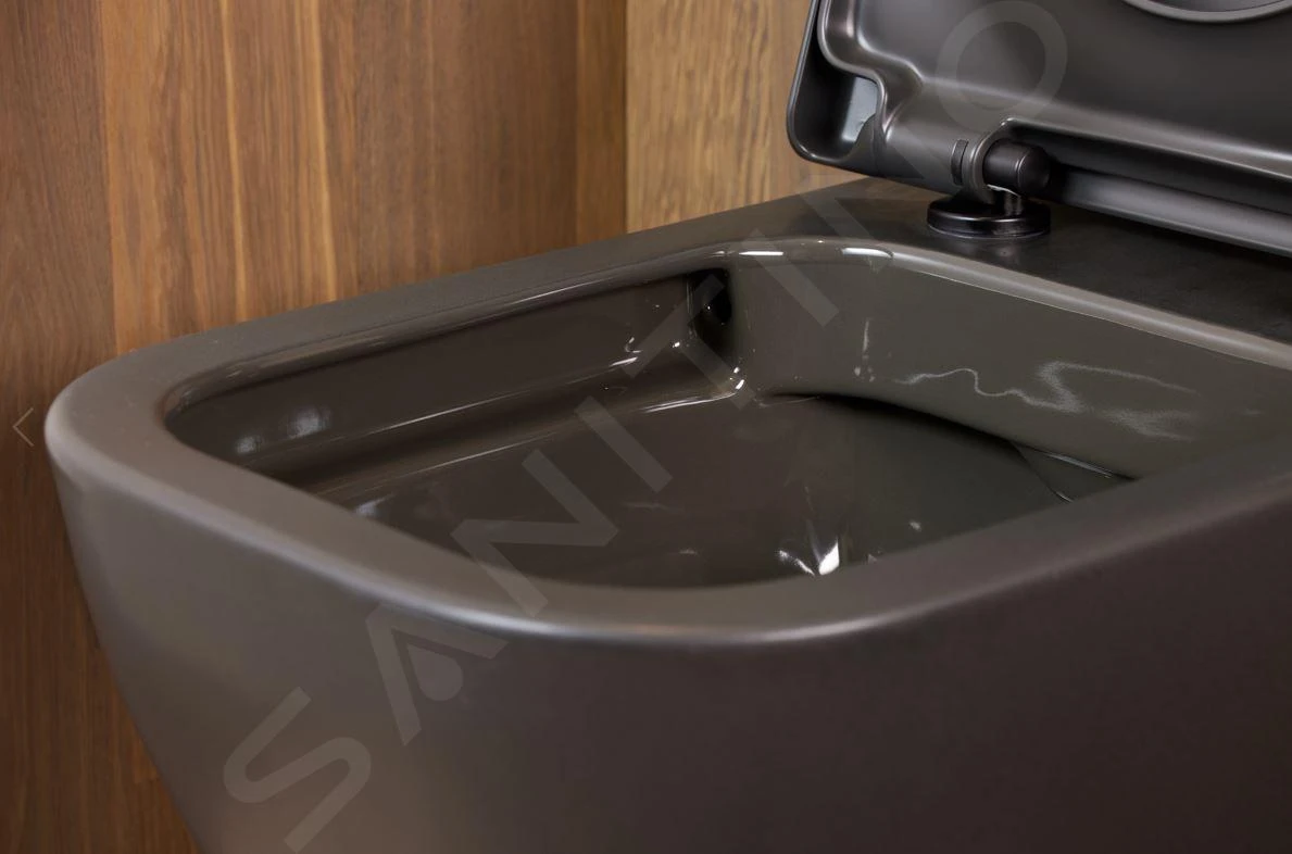 Duravit Happy D.2 - Hangend Toilet, Rimless, WonderGliss, Antracit 22220989001 10 Duravit Happy D.2 - Hangend Toilet, Rimless, WonderGliss, Antracit 22220989001 - Afbeelding 8