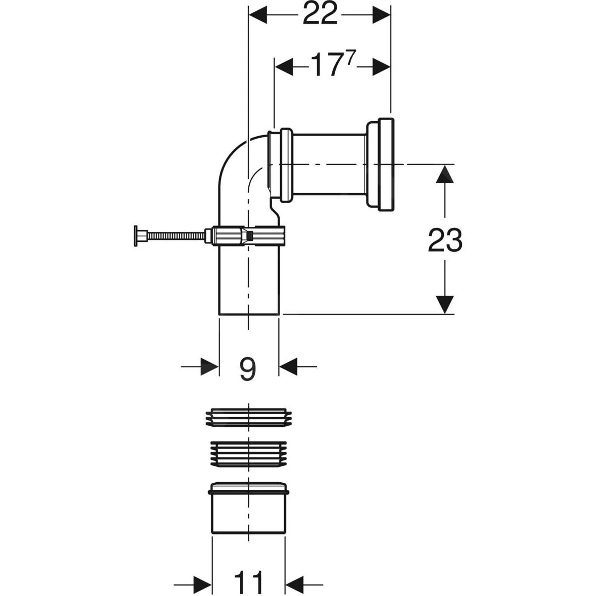 Geberit Toebehoren - Afvoer Aansluitset Voor Staande Wc 131.082.16.1 4 Geberit Toebehoren - Afvoer Aansluitset Voor Staande Wc 131.082.16.1 - Afbeelding 2