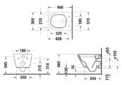 Duravit D-Neo - Hangend Toilet, Rimless, Wit 2588090000 -Duravit winkel 33b2fd6ad1e80a6dbe9fc1cc