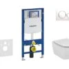 Geberit Duofix - Inbouwreservoir Voor Hangend Toilet Met SIGMA20 Bedieningsknop, Wit/glanzend Chroom + Ideal Standard Tesi - Hangend Toilet En Wc-bril 111.300.00.5 NF4 -Duravit winkel 3a006e8d0bbff3d62c8d1224
