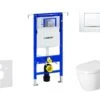 Geberit Duofix - Toiletset Met Sigma30 Bedieningsplaat, Wit/glanzend Chroom + Duravit ME By Starck Hangend Toilet En Wc Bril, Rimless, SoftClose 111.355.00.5 NM5 -Duravit winkel 3a4d2b897269428075b71231