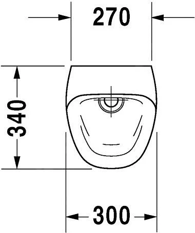 Duravit DuraStyle - Urinoir, Afval Achteraan, Rimless, Met WonderGliss, Wit 28063000001 4 Duravit DuraStyle - Urinoir, Afval Achteraan, Rimless, Met WonderGliss, Wit 28063000001 - Afbeelding 2