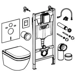 Grohe Solido - Toiletset, Hangtoilet Euro Ceramic En Softclose Toiletzitting, Bedieningsknop Skate Cosmopolitan, Chroom/wit 39889000 -Duravit winkel 3c06719da2511aca4382e05e