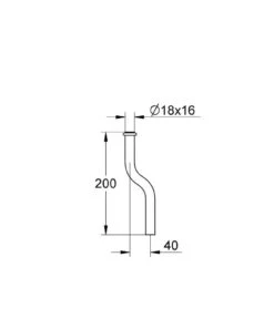 Grohe Reserveonderdelen - Urinoirspoelpijp, Chroom 37039000 -Duravit winkel 3de614587fd6680f5a0c642a