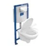 Villeroy & Boch O.novo - ViConnect Voorwandinstallatie Set, Toiletpot Inclusief Wcbril, DirectFlush, SoftClosing, E200 Spoelknop, Glanzend Chroom 5660D201 -Duravit winkel 3efdeb8d35de9aa52864b626