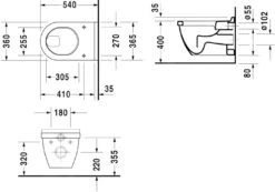 Duravit Starck 3 - Hangend Toilet Met Vlakspoel, Met WonderGliss, Wit 22010900001 -Duravit winkel 41679d97cb4baf0b9ed6b2cc