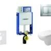 Geberit Kombifix - Toiletset Met Sigma30 Bedieningsplaat, Mat Chroom/chroom + Duravit D-Code Hangend Toilet En Wc Bril, Rimless, SoftClose 110.302.00.5 NH7 -Duravit winkel 4476ebd75b3acee88f124049