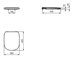 Ideal Standard Tesi - Wc Bril SoftClose, Zwart T3529V3 -Duravit winkel 520e30c2ea8633c430d0156d