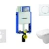 Geberit Kombifix - Toiletset Met Sigma01 Bedieningsplaat, Alpine Wit + Duravit D-Code Hangend Toilet En Wc Bril, Rimless, SoftClose 110.302.00.5 NH1 -Duravit winkel 5642607fad26b4f2eeaccd3b