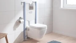 Grohe Solido - Toiletset Met Hangend Toilet + Softclose Wc Bril, Rimless, Arena Cosmopolitan Drukknop, Chroom 39700000 -Duravit winkel 571fe64e03c0cc4087ebf897