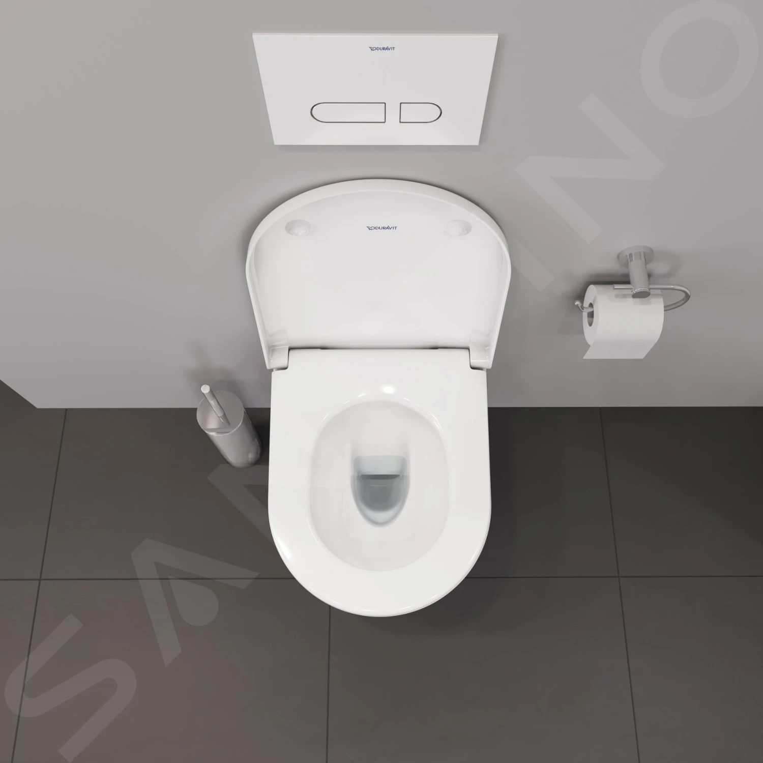 Duravit D-Neo - Hangend Toilet Compact, Rimless, Met WonderGliss, Wit 25870900001 11 Duravit D-Neo - Hangend Toilet Compact, Rimless, Met WonderGliss, Wit 25870900001 - Afbeelding 9