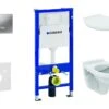 Geberit Duofix - Set Voorwandinstallatie, Closet Alpha Met WC-zitting, Bedieningsplaat Delta50, Mat Chroom 458.103.00.1 NR6 -Duravit winkel 64761c4b73d40f271e9509b6