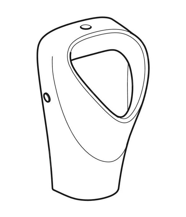 Geberit Selnova - Urinoir Trigonal, Bovenste Waterinlaat, Wit 501.676.00.1 5 Geberit Selnova - Urinoir Trigonal, Bovenste Waterinlaat, Wit 501.676.00.1 - Afbeelding 3