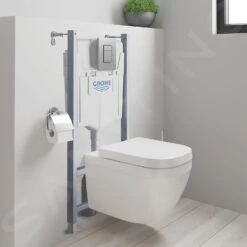 Grohe Solido - Toiletset, Hangtoilet Euro Ceramic En Softclose Toiletzitting, Bedieningsknop Skate Cosmopolitan, Chroom/wit 39889000 -Duravit winkel 793bd547feb81e0243676bc4