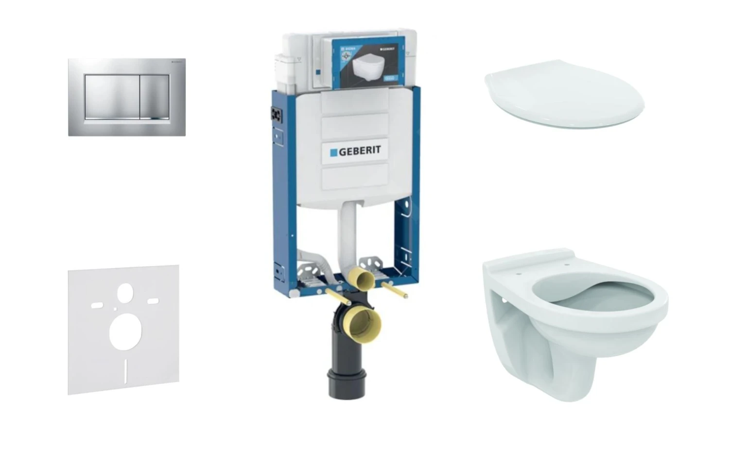 Geberit Kombifix - Set Voorwandinstallatie, Closet Alpha Met WC-zitting, SIGMA30 Bedieningsknop, Mat Chroom/chroom 110.302.00.5 NR7 3 Geberit Kombifix - Set Voorwandinstallatie, Closet Alpha Met WC-zitting, SIGMA30 Bedieningsknop, Mat Chroom/chroom 110.302.00.5 NR7