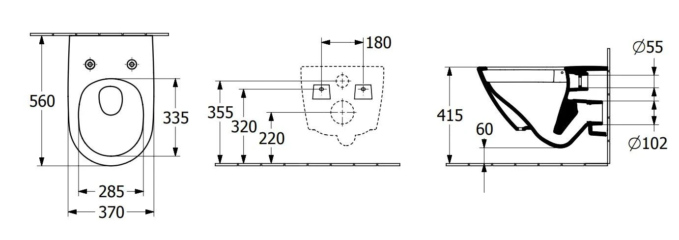Villeroy & Boch Subway 3.0 - Hangend Toilet Met Wc-bril SoftClosing, TwistFlush, CeramicPlus, Alpine Wit 4670TSR1 4 Villeroy & Boch Subway 3.0 - Hangend Toilet Met Wc-bril SoftClosing, TwistFlush, CeramicPlus, Alpine Wit 4670TSR1 - Afbeelding 2