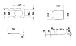 Duravit D-Code - WC-zitting, SoftClose, Wit 0067390000 -Duravit winkel 84b19cf31daf826d377b120c