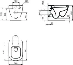 Ideal Standard Tesi - Hangend Toilet, Wit T007801 8 Ideal Standard Tesi - Hangend Toilet, Wit T007801 -Duravit winkel 8551d077be02226688167755