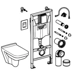 Grohe Solido - Toiletset Met Hangend Toilet + Softclose Wc Bril, Rimless, Even Bedieningspaneel, Chroom 39552000 -Duravit winkel 8ec37684a4b47e961e40594f