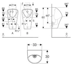 Geberit Urinoirs - Urinoir Narva, Achterinlaat, Wit 501.655.00.1 -Duravit winkel 97e596cbf4f5d256960cda1e 1