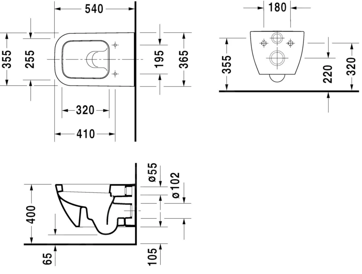 Duravit Happy D.2 - Wandcloset, DuraFix, Alpine Wit 2221090000 4 Duravit Happy D.2 - Wandcloset, DuraFix, Alpine Wit 2221090000 - Afbeelding 2