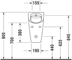 Duravit ME By Starck - Urinoir, Afvoer Horizontaal, Rimless, Wit 2809300000 -Duravit winkel 9d9ece1dc30a5529be6499f7 1