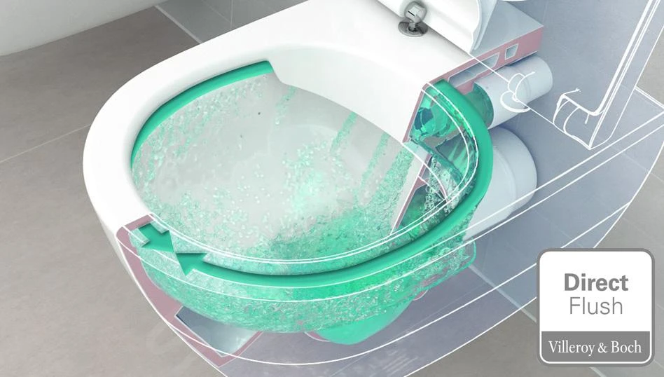 Geberit Kombifix - Toiletset Met Sigma30 Bedieningsplaat, Mat Chroom/chroom + Villeroy Boch Hangend Toilet En Wc Bril, SoftClose, DirectFlush, CeramicPlus 110.302.00.5 NI7 10 Geberit Kombifix - Toiletset Met Sigma30 Bedieningsplaat, Mat Chroom/chroom + Villeroy Boch Hangend Toilet En Wc Bril, SoftClose, DirectFlush, CeramicPlus 110.302.00.5 NI7 - Afbeelding 8