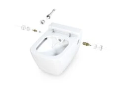 Geberit Kombifix - Inbouwreservoir Voor Hangend Toilet Met SIGMA20 Bedieningsknop, Wit/glanzend Chroom + Tece One - Hangend Douche-wc En Wc-bril, Rimless, SoftClose 110.302.00.5 NT4 -Duravit winkel a6192dd9949e8faee37b5cfa 1