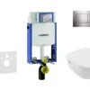 Geberit Kombifix - Inbouwreservoir Voor Hangend Toilet Met SIGMA30 Bedieningsknop, Glanzend Chroom/mat Chroom + Villeroy Boch - Hangend Toilet En Wc-bril, DirectFlush, SoftClose, CeramicPlus 110.302.00.5 NB6 -Duravit winkel a922bdd58cfc2d9a3f8da08b