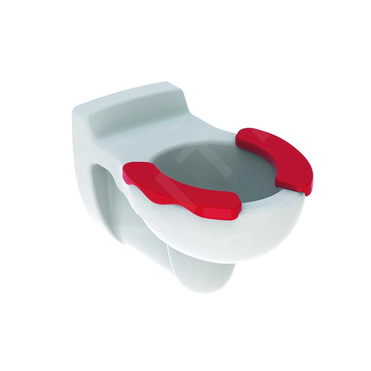 Geberit Bambini - Kinder Hangend Toilet, Wit/karmijn 201710000 3 Geberit Bambini - Kinder Hangend Toilet, Wit/karmijn 201710000