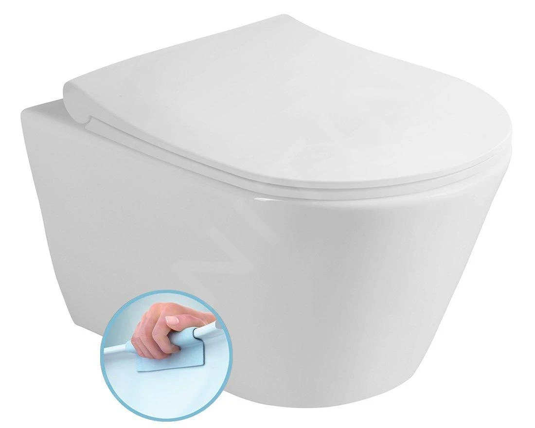 Sapho Keramiek - Avva Wandcloset, Rimless, Wit 100314 3 Sapho Keramiek - Avva Wandcloset, Rimless, Wit 100314