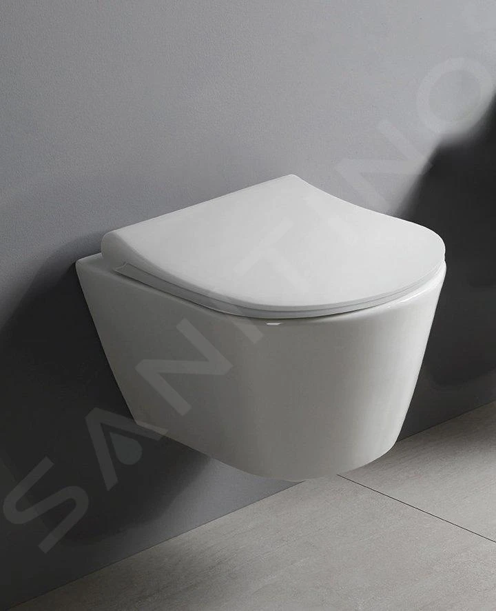 Sapho Keramiek - Avva Wandcloset, Rimless, Wit 100314 7 Sapho Keramiek - Avva Wandcloset, Rimless, Wit 100314 - Afbeelding 5