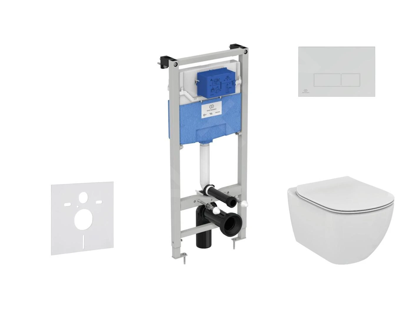 Ideal Standard ProSys - Toiletset- Inbouwreservoir, Closet, WC-zitting Tesi, Oleas M2 Bedieningsplaat, Mat Chroom ProSys120M SP14 3 Ideal Standard ProSys - Toiletset- Inbouwreservoir, Closet, WC-zitting Tesi, Oleas M2 Bedieningsplaat, Mat Chroom ProSys120M SP14