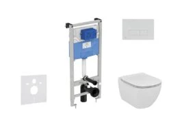 Ideal Standard ProSys - Toiletset- Inbouwreservoir, Closet, WC-zitting Tesi, Oleas M2 Bedieningsplaat, Chroom ProSys120M SP15