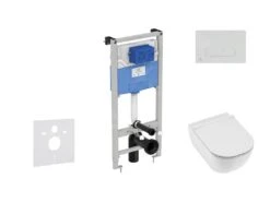 Duravit winkel 25 Ideal Standard ProSys - Toiletset- Inbouwreservoir, Closet, WC-zitting Mio, Oleas M1 Bedieningsplaat, Rimless, SlowClose, Antibak, Chroom ProSys120M SP72