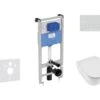 Ideal Standard ProSys - Toiletset- Inbouwreservoir, Closet, WC-zitting Mio, Oleas M1 Bedieningsplaat, Rimless, SlowClose, Antibak, Mat Chroom ProSys120M SP71