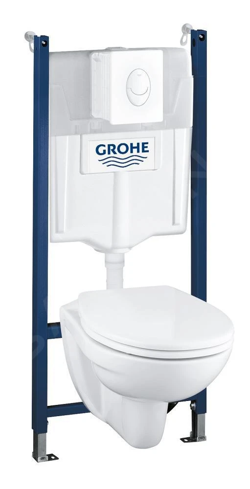 Grohe Solido - Toiletset Met Hangend Toilet + Softclose Wc Bril, Skate Air Drukknop, Wit 39117000 3 Grohe Solido - Toiletset Met Hangend Toilet + Softclose Wc Bril, Skate Air Drukknop, Wit 39117000