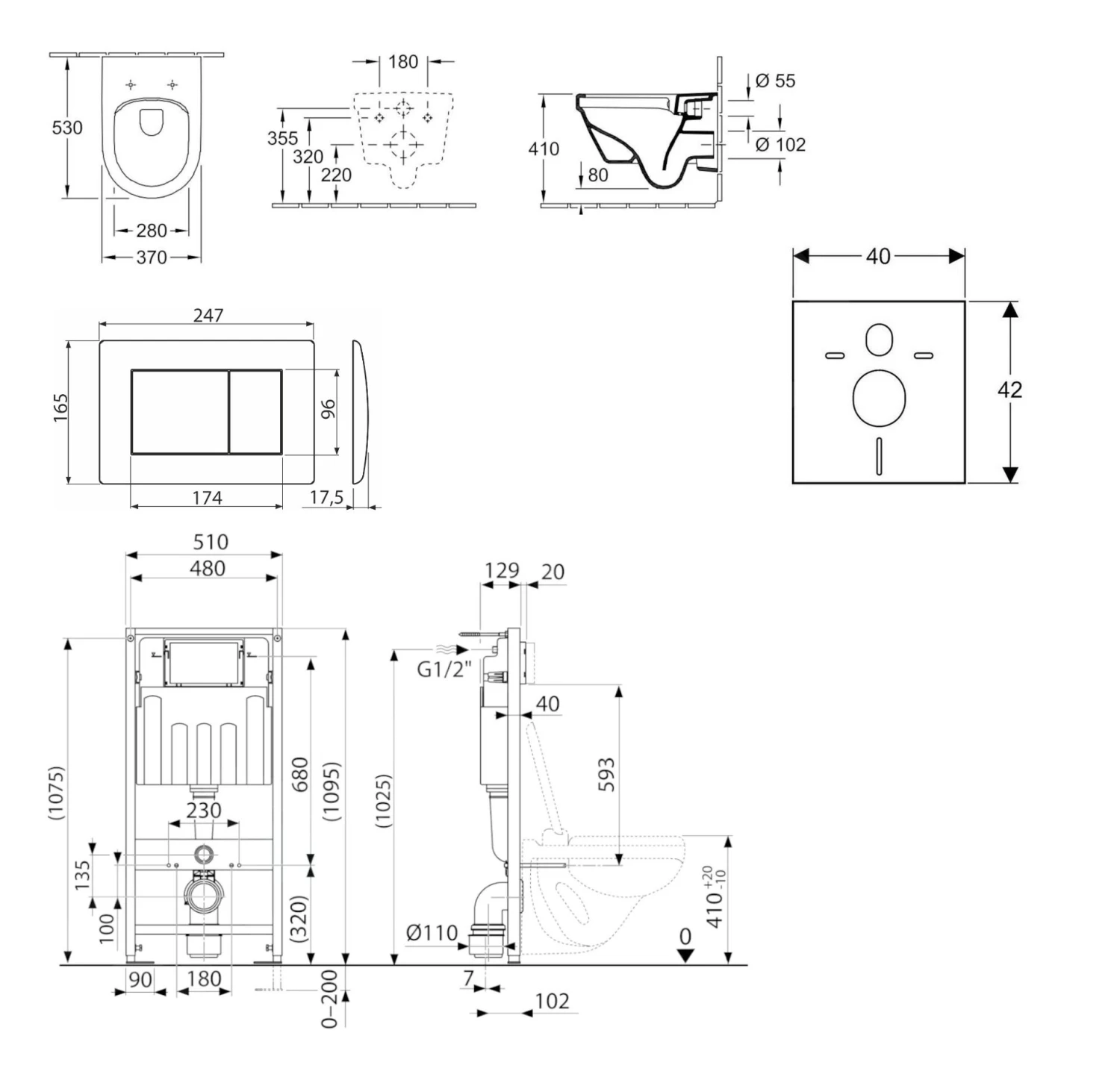 Kielle Genesis - Voorwand Montageset, Architectura Toilet En Softclose Toiletbril, CeramicPlus, Gemini III Bedieningspaneel, Glanzend Wit SANI11AK3102 4 Kielle Genesis - Voorwand Montageset, Architectura Toilet En Softclose Toiletbril, CeramicPlus, Gemini III Bedieningspaneel, Glanzend Wit SANI11AK3102 - Afbeelding 2