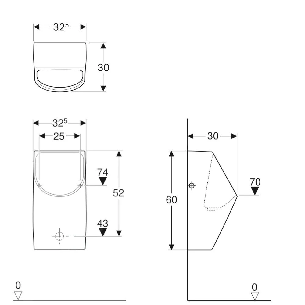 Geberit Smyle - Urinoir, Waterloos, Wit 500.255.01.1 4 Geberit Smyle - Urinoir, Waterloos, Wit 500.255.01.1 - Afbeelding 2