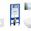 Geberit Duofix - Toiletset Met Sigma30 Bedieningsplaat, Glanzend Chroom/mat Chroom + Villeroy Boch Hangend Toilet En Wc Bril, DirectFlush, SoftClose, CeramicPlus 111.300.00.5 NI6 -Duravit winkel bed5c62020fb945af370481f