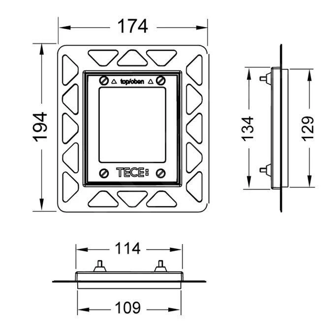 Tece TECEloop - Montageframe Voor Vlakke Inbouw Voor Urinoirbediening, Glazend Chroom 9242649 4 Tece TECEloop - Montageframe Voor Vlakke Inbouw Voor Urinoirbediening, Glazend Chroom 9242649 - Afbeelding 2