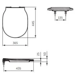 Ideal Standard Connect Air - Wc Bril, Soft-Close, Zwart E0368V3 -Duravit winkel c406d8a2e7c37cbb8b2f159e