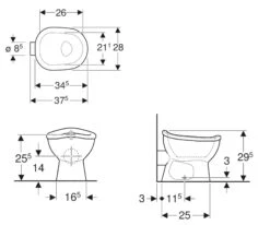 Geberit Bambini - Staand Kindertoilet, 280x300x375 Mm, Wit 211650000 -Duravit winkel c9b115a4b66a488f1c6595fe